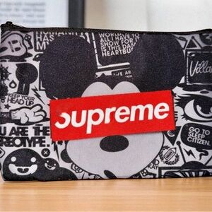 Graphic Black and Red Make-up/Charger Cord Holder/Toiletries Bag